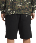 Billabong Bad Dog Fleece Short in BLACK