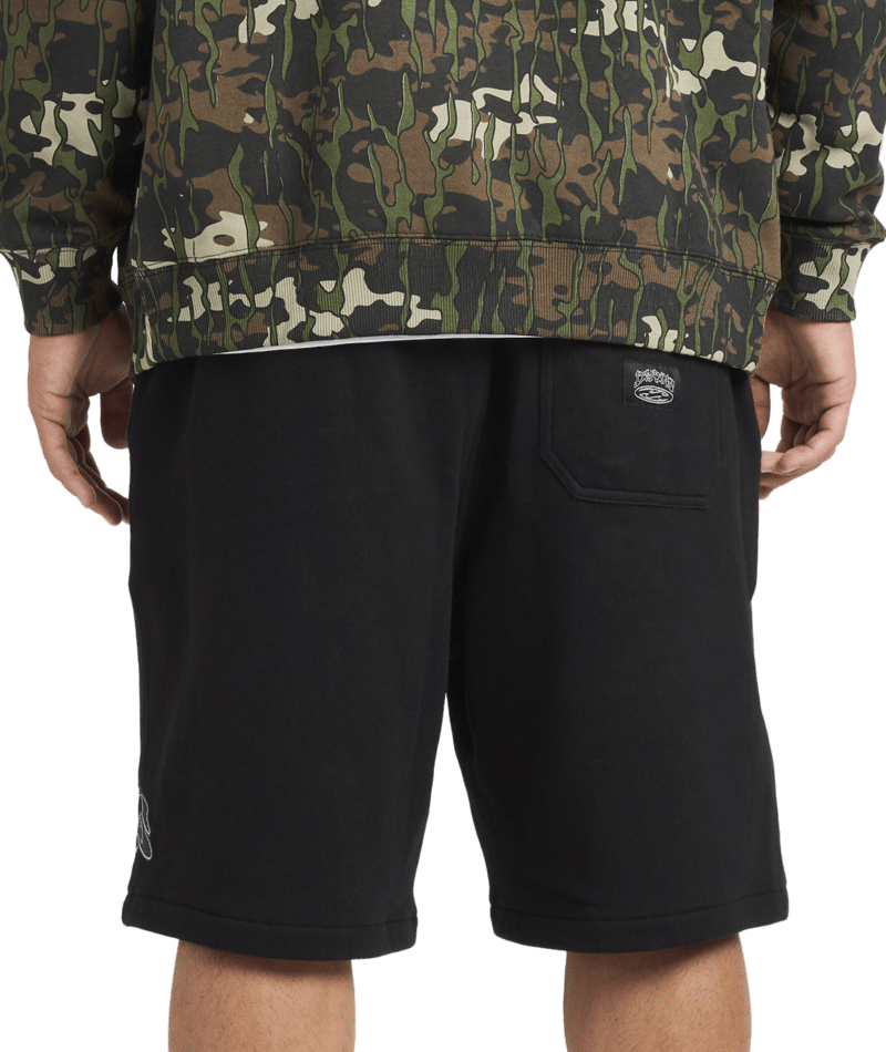 Billabong Bad Dog Fleece Short in BLACK