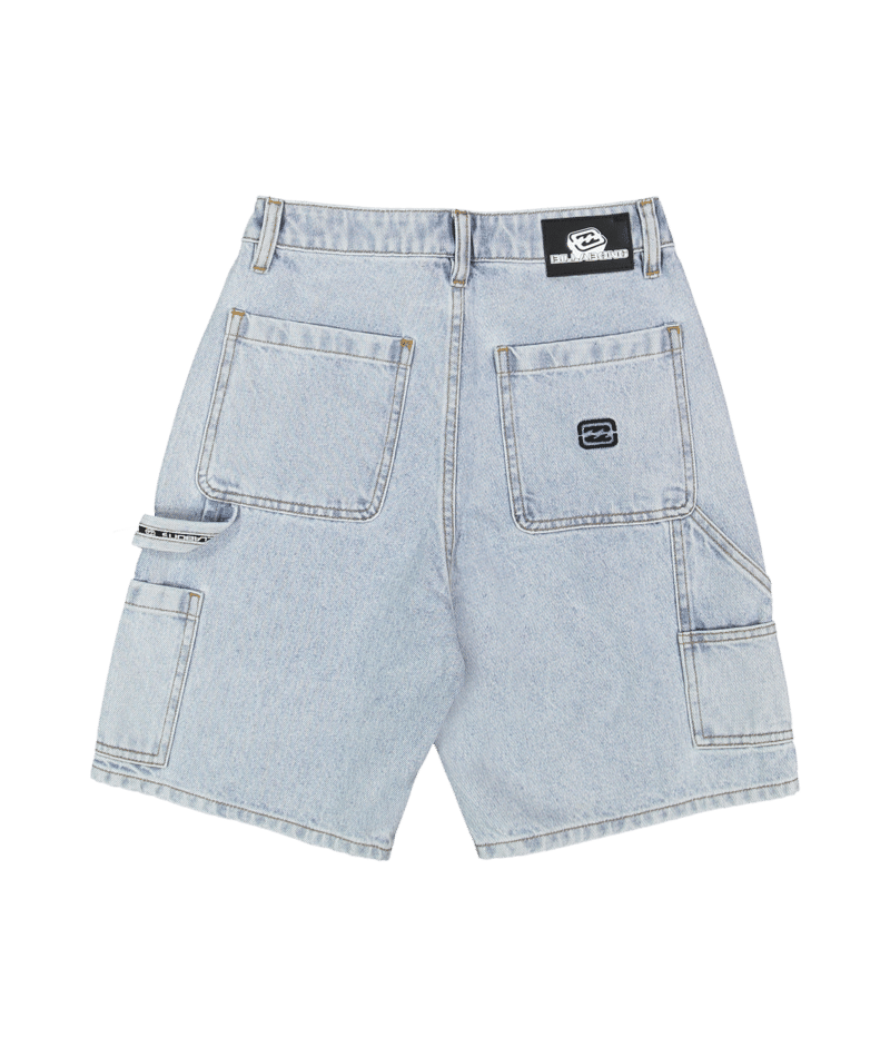 Billabong Boys Bad Dog Denim Short in WASHED INDIGO