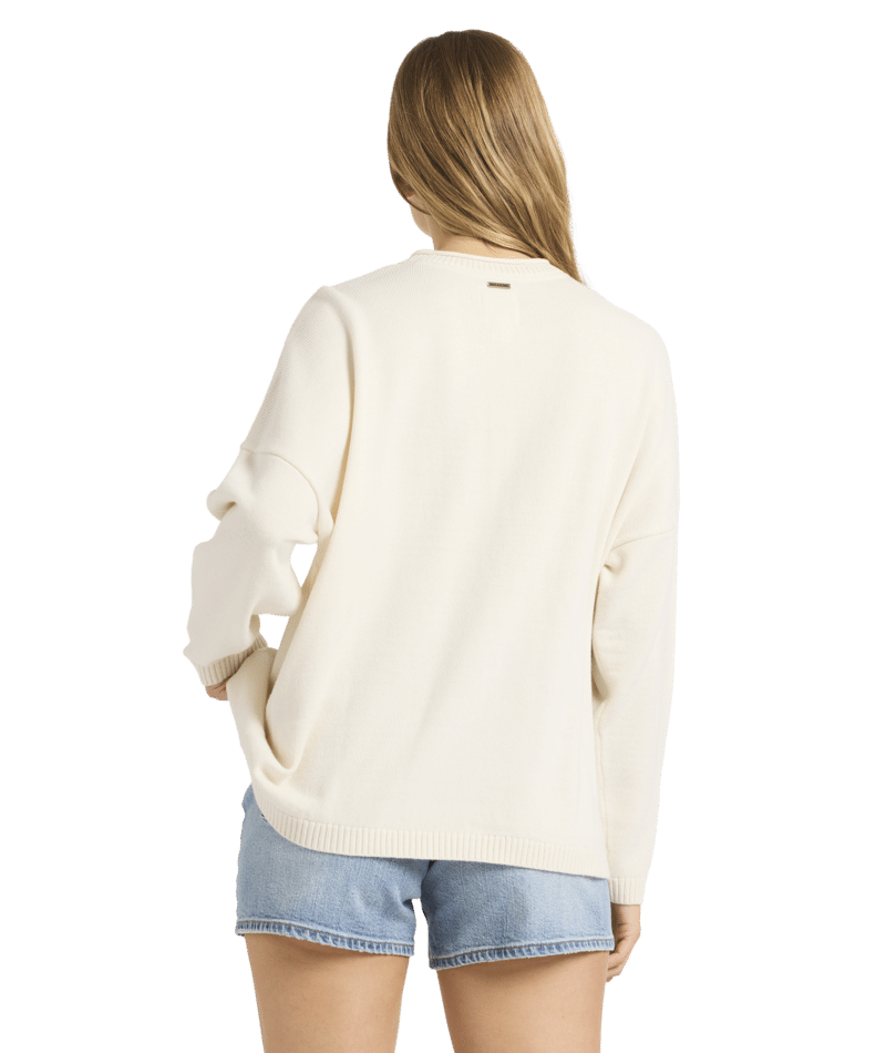 Billabong Double Take Sweater in SALT CRYSTAL