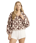 Billabong Dark Wave Half Zip Crew in TEAK