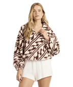 Billabong Dark Wave Half Zip Crew in TEAK