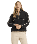 Billabong Getting Warm Shrpa Half Zip in BLACK SANDS