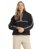 Billabong Getting Warm Shrpa Half Zip in BLACK SANDS