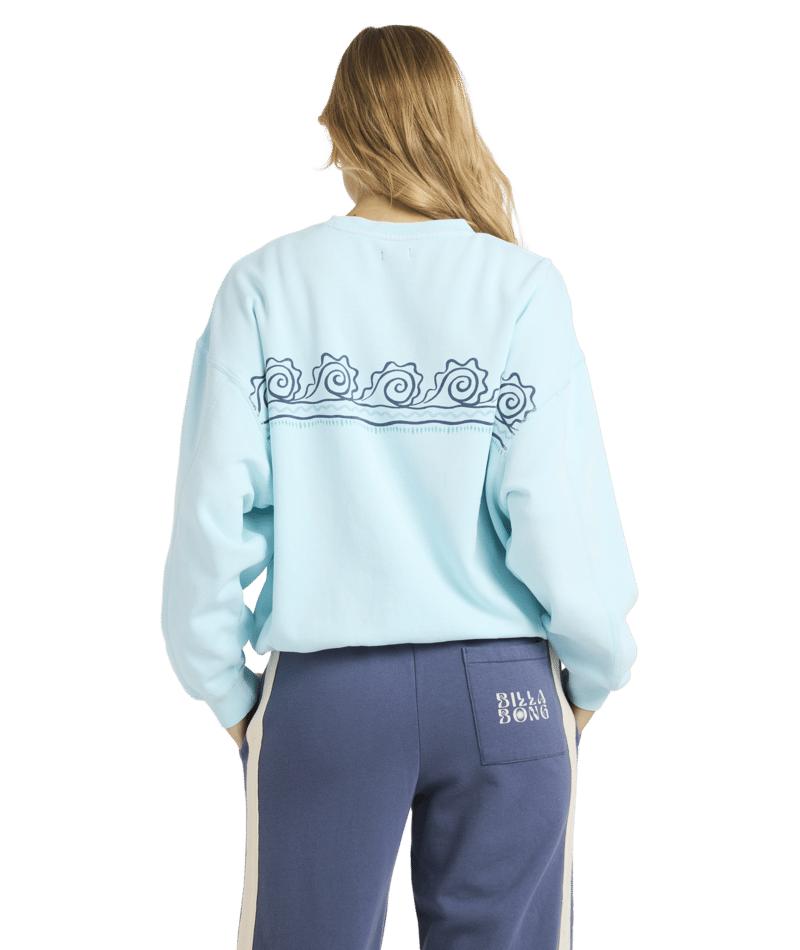 Billabong Sanibel Kendal Crew Flc in POOL BLUE