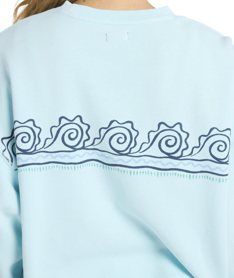 Billabong Sanibel Kendal Crew Flc in POOL BLUE
