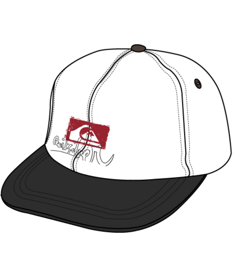 Quiksilver Affected Snapback Cap in WHITE