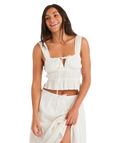 Roxy Sol Sunset Mist Top in EGRET
