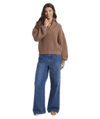 Roxy So Cozy Half Zip in MOCHA