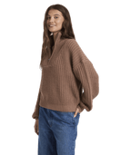 Roxy So Cozy Half Zip in MOCHA