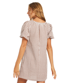 Roxy Delilah Check Dress in COCONUT