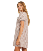 Roxy Delilah Check Dress in COCONUT
