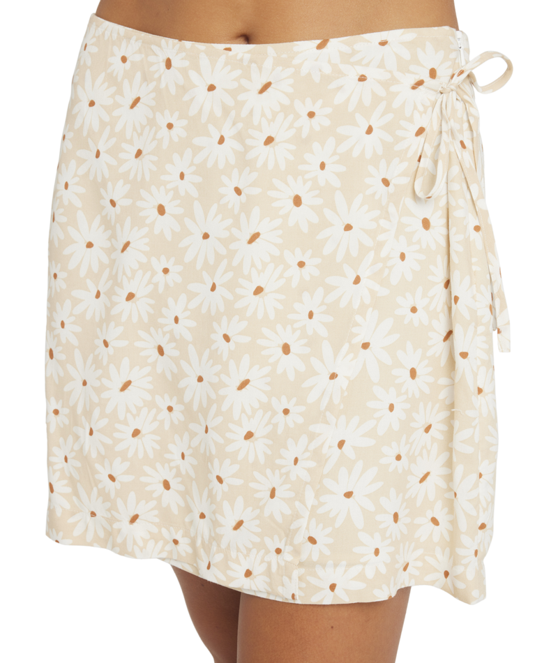 Roxy Dream Big Floral Skirt in NATURAL