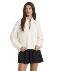 Roxy Movin Up Half Zip in BONE
