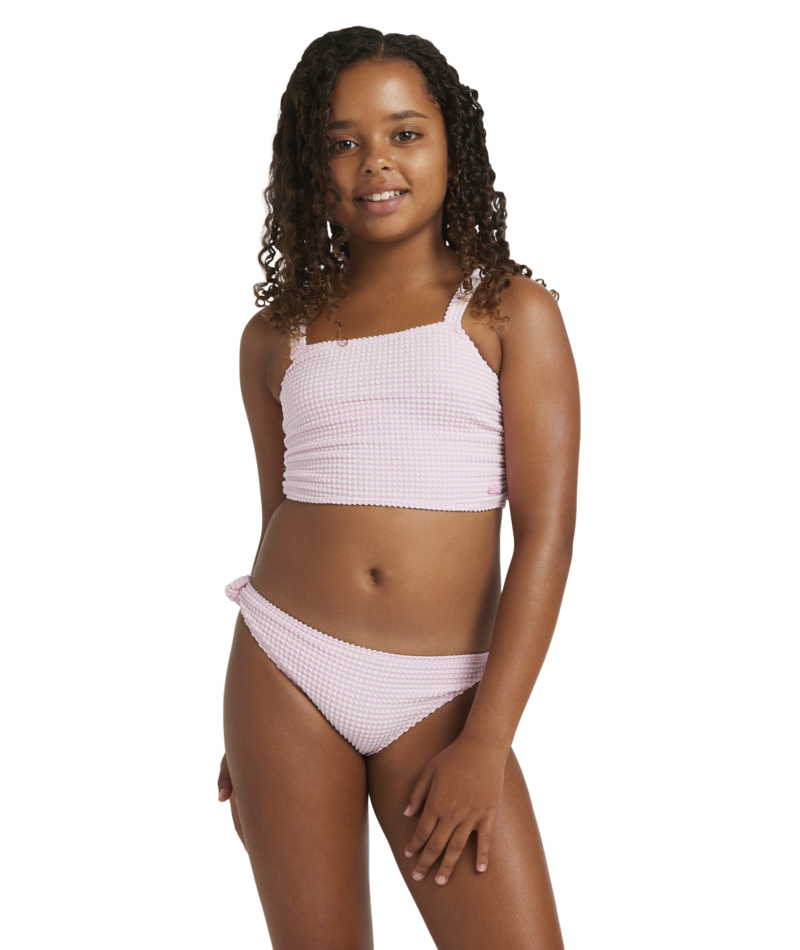 Roxy Daisy Check Crop Tank Set in BONBON
