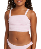 Roxy Daisy Check Crop Tank Set in BONBON