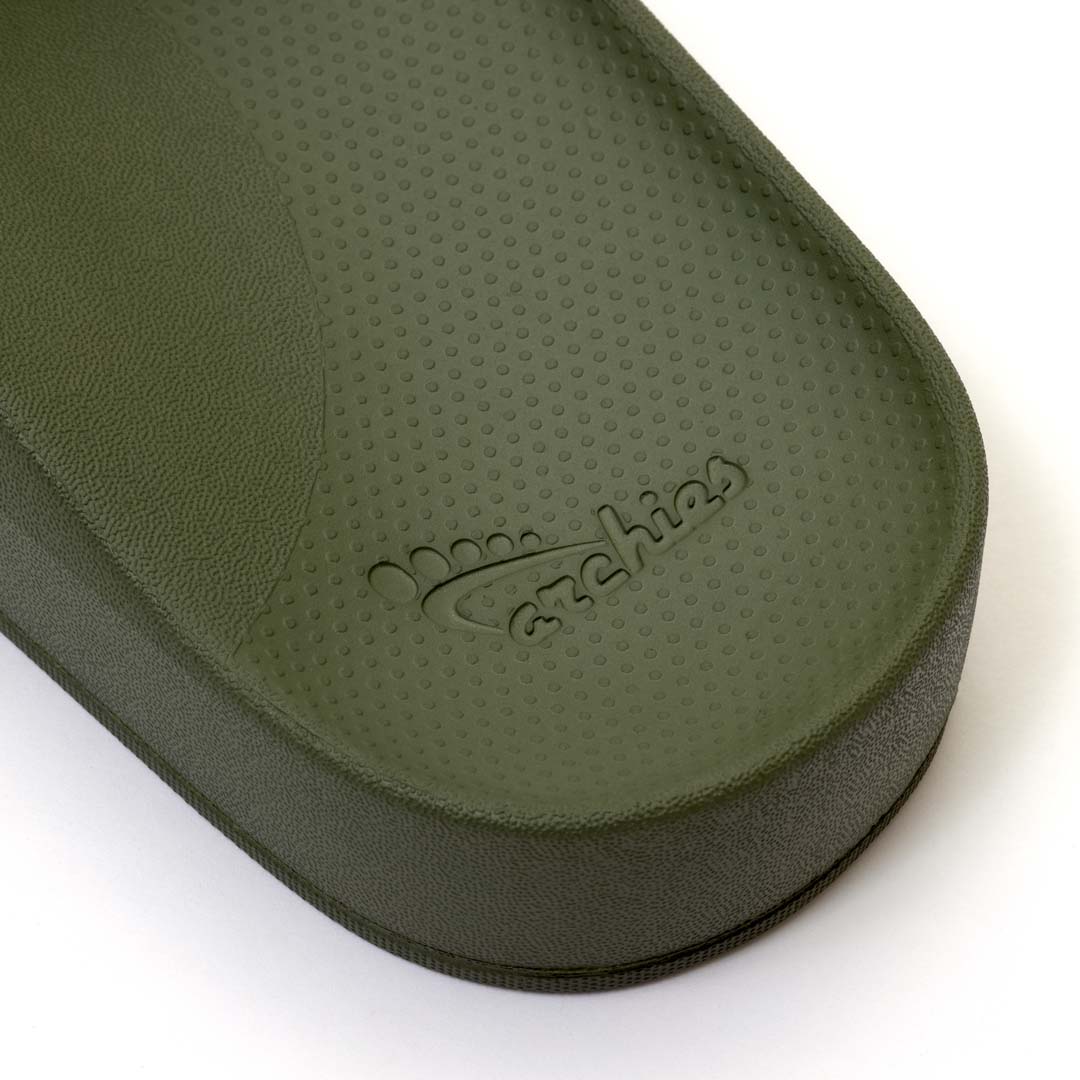 Archies Footwear Arch Support Slides - Classic - Olive in Single