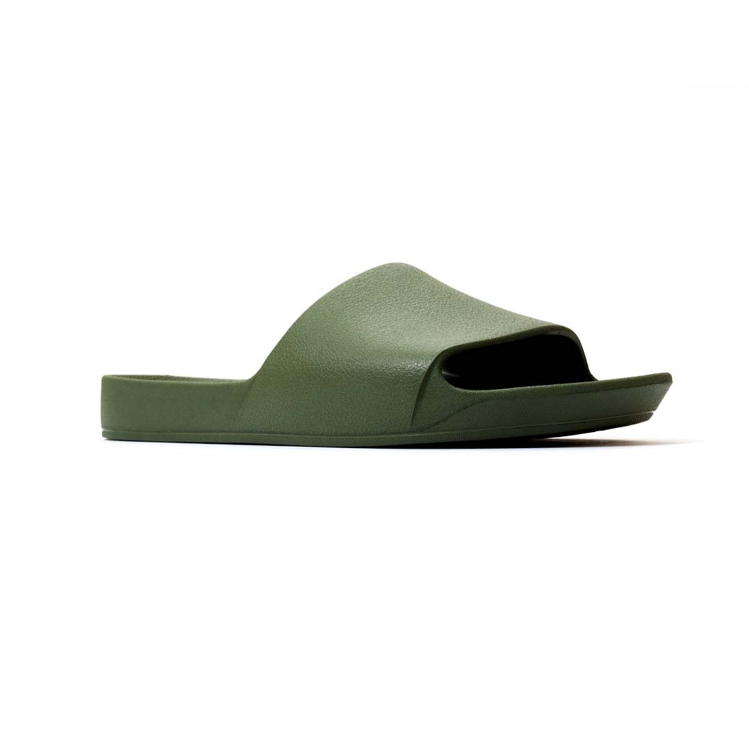 Archies Footwear Arch Support Slides - Classic - Olive in Single