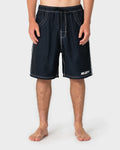 Rusty Flip Daddy 22" Elastic Waist Boardshort in BLACK 4