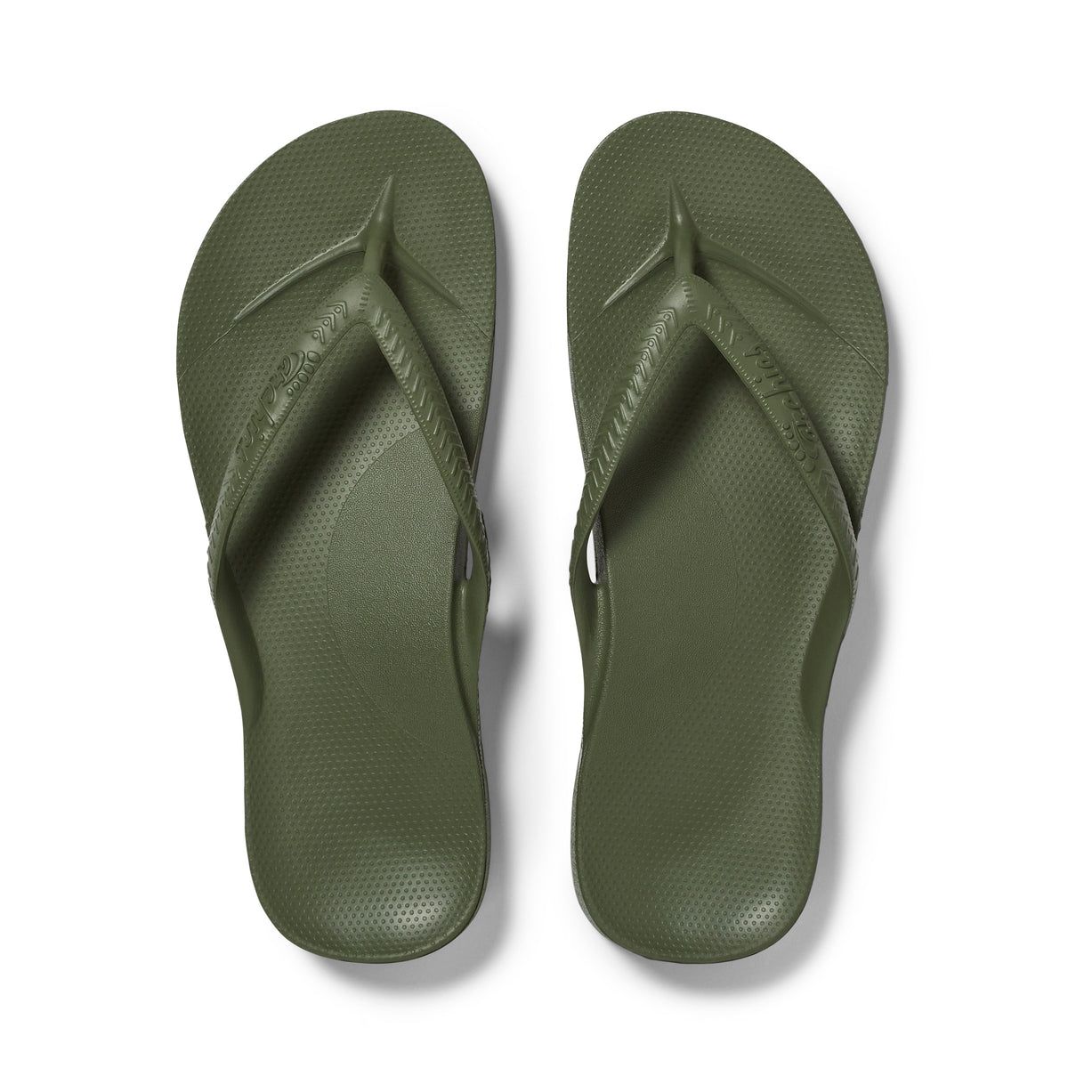 Archies Footwear Arch Support Thongs - Classic - Olive in Single