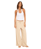 Roxy Womens Lolani Elastic Waist Pants in Parchment