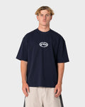 Rusty Turbo Oversized Graphic Tee in NAVY BLUE