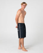Rusty Flip Daddy 22" Elastic Waist Boardshort in BLACK 4