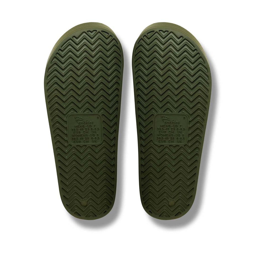 Archies Footwear Arch Support Slides - Classic - Olive in Single
