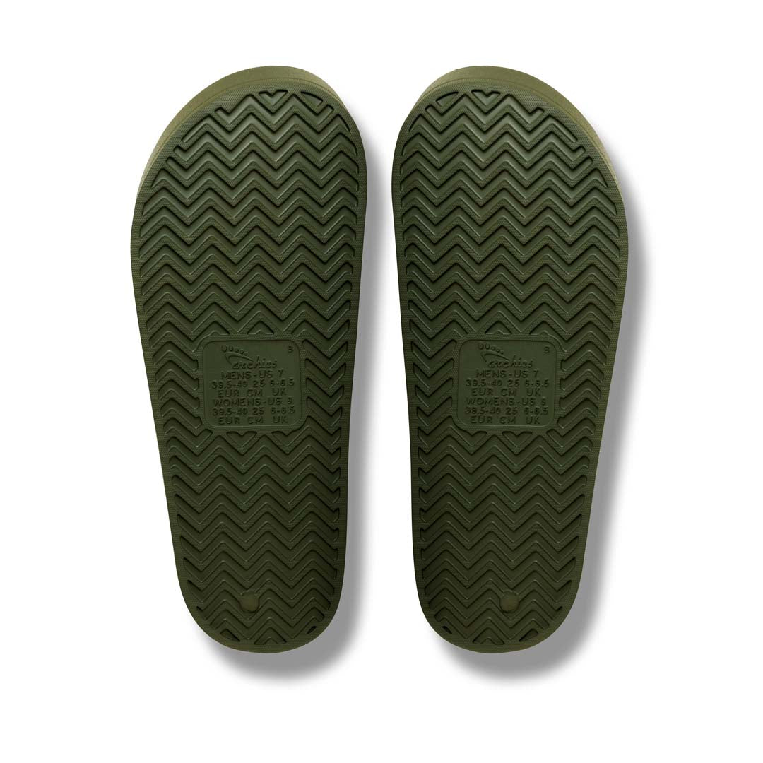 Archies Footwear Arch Support Slides - Classic - Olive in Single