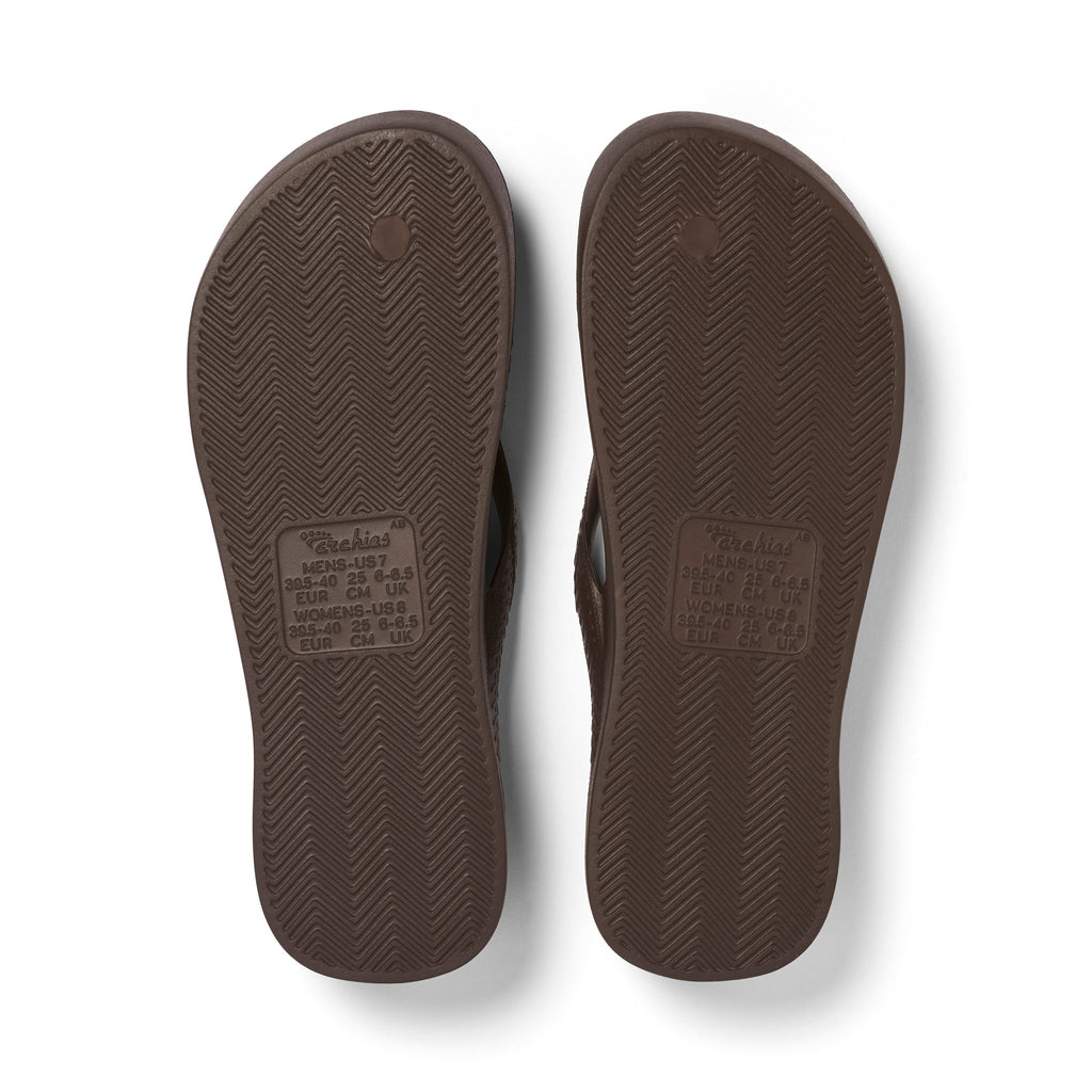 Archies Footwear Arch Support Thongs - Classic - Brown in Single