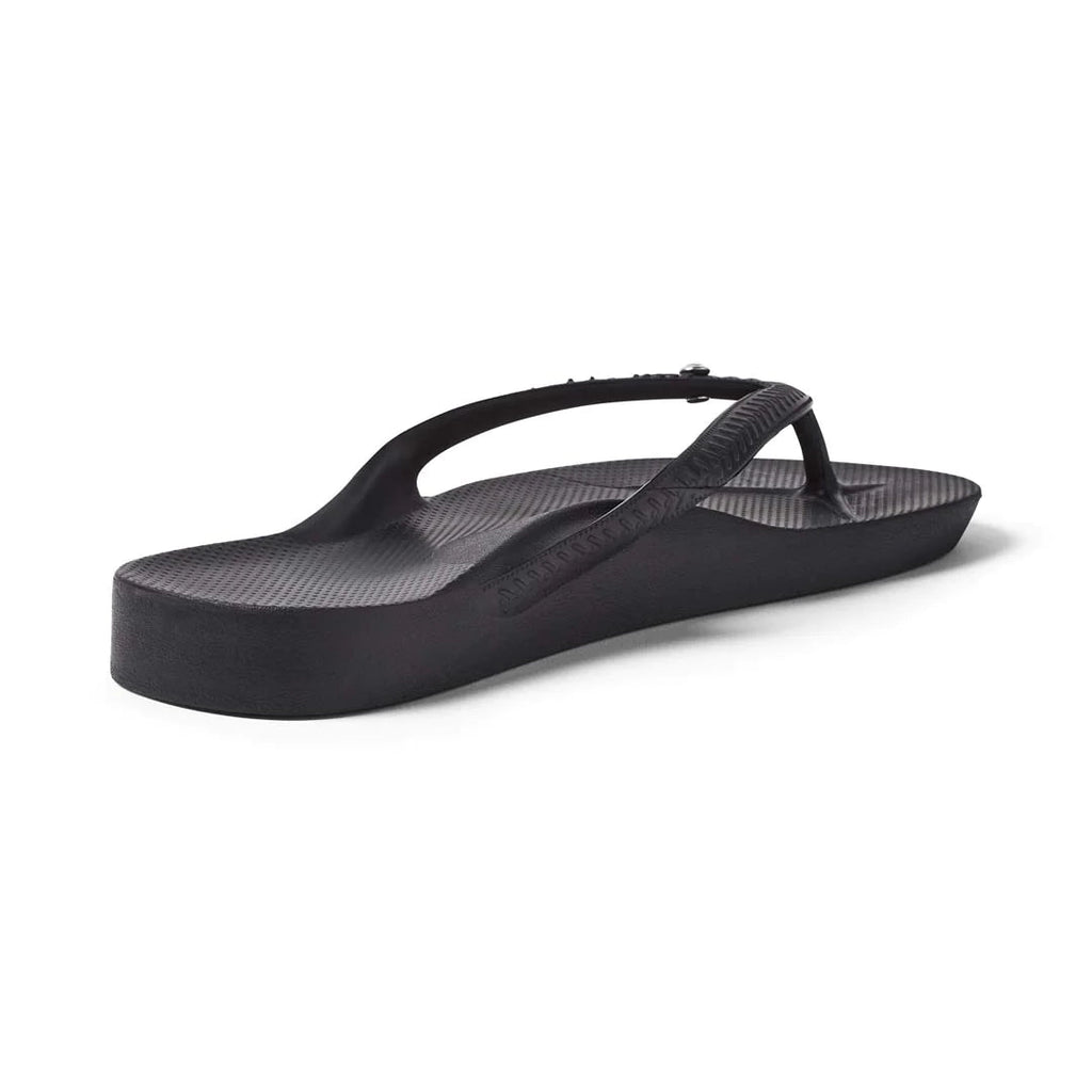 Archies Footwear Arch Support Thongs - Classic - Crystal Black in Single