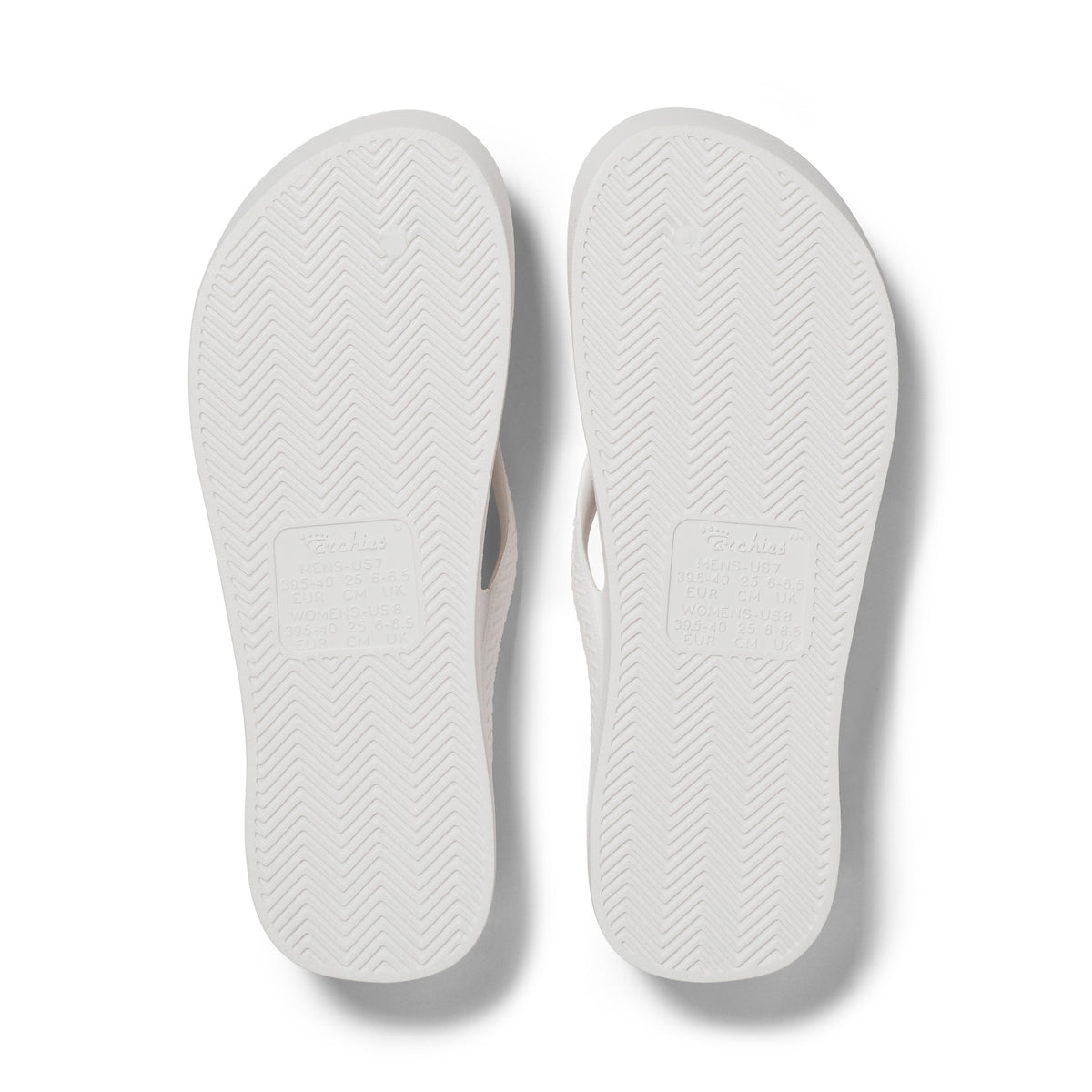 Archies Footwear Arch Support Thongs - Classic - White in Single
