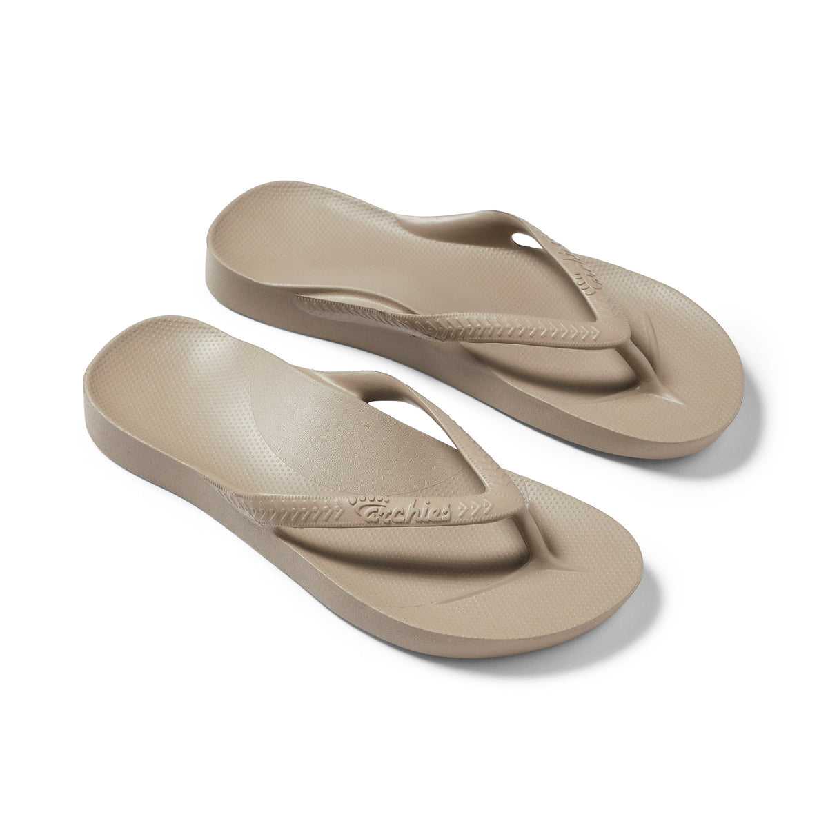 Archies Footwear Arch Support Thongs - Classic - Taupe in Single