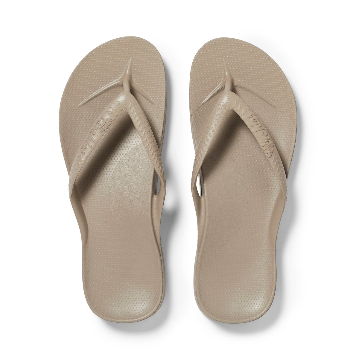 Archies Footwear Arch Support Thongs - Classic - Taupe in Single