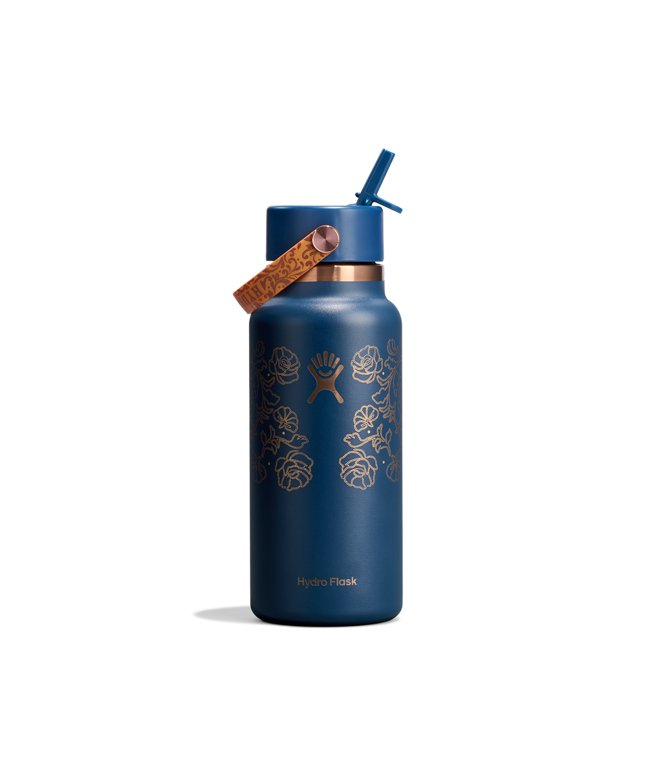 Hydro Flask 32 Oz Wide Flex Straw Cap in Western Dark Blue