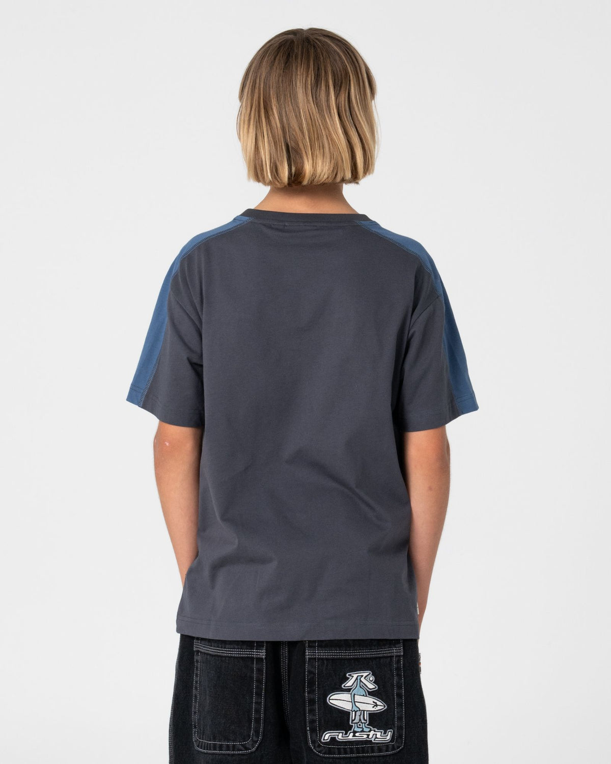 Rusty KILL SWITCH SHORT SLEEVE TEE BOYS in STEEL