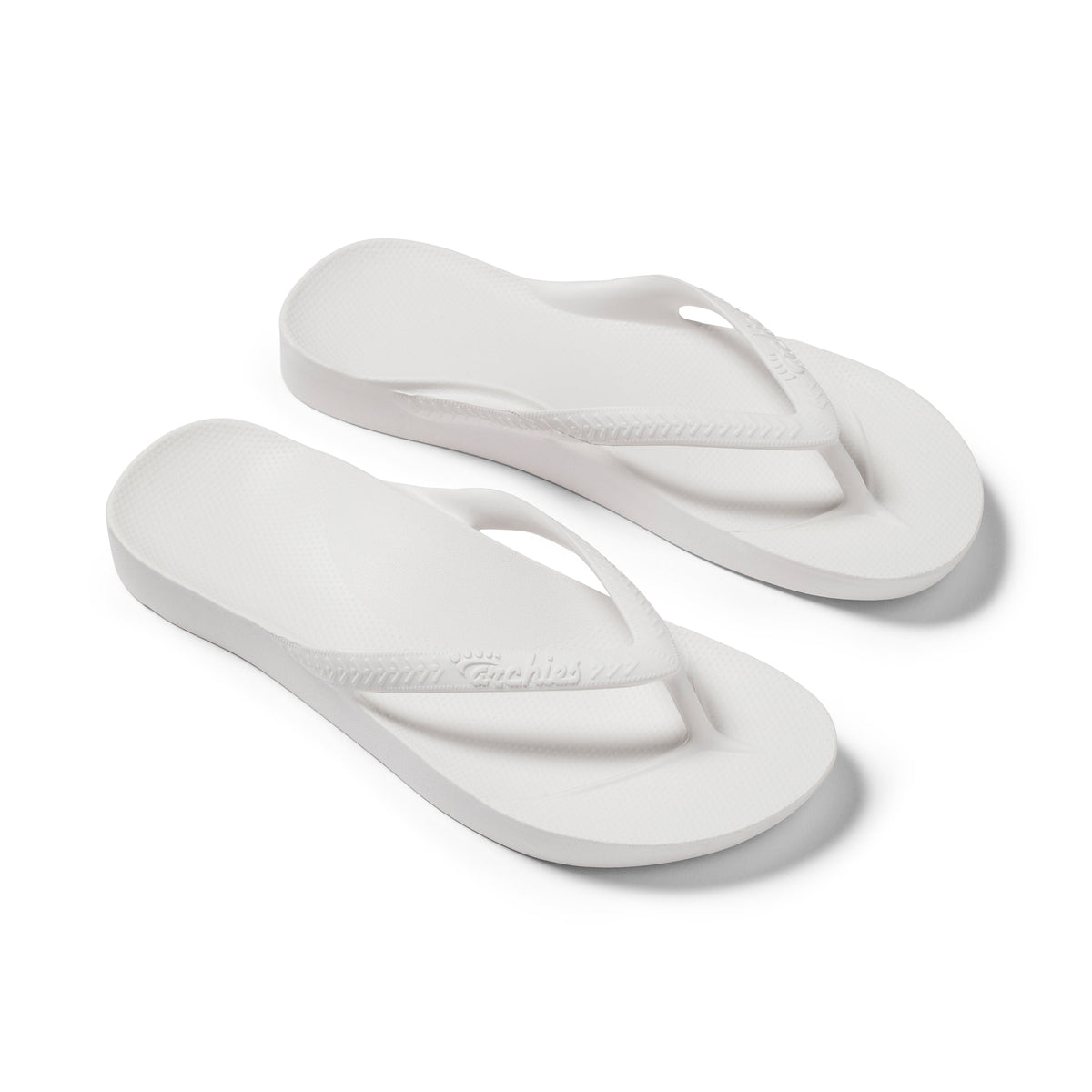 Archies Footwear Arch Support Thongs - Classic - White in Single