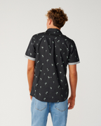 Rip Curl Paradise Palms Short Sleeve Shirt in Washed Black
