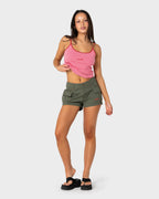 Rusty CANDY CAMI SINGLET in PINK / RED STRIPE