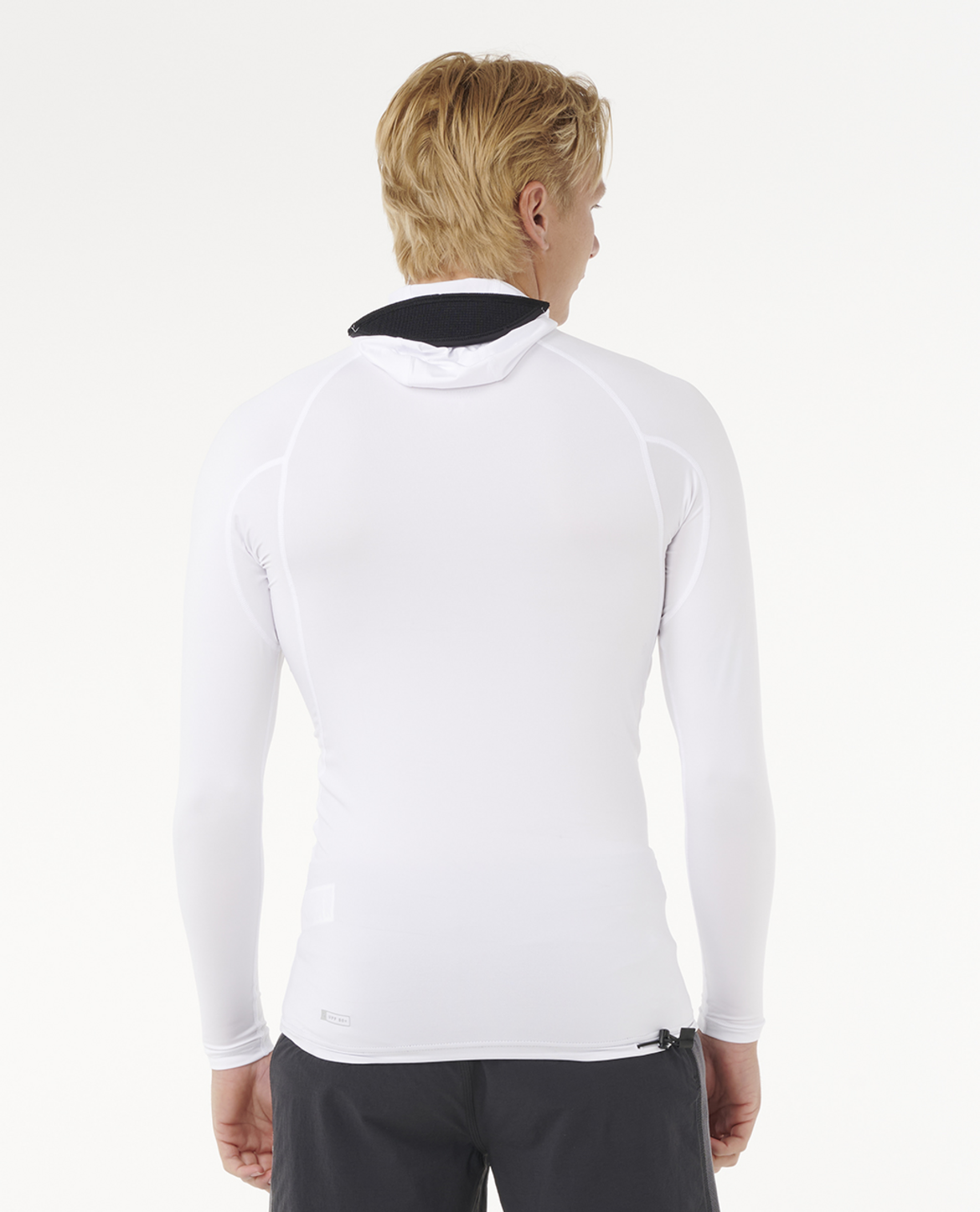 Rip Curl Search UPF50 Performance Hood Long Sleeve Rash Vest in White