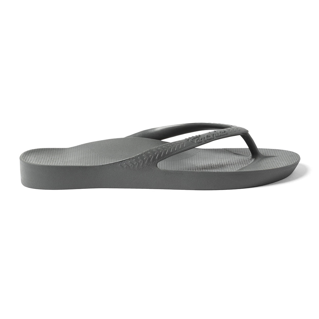 Archies Footwear Arch Support Thongs - Classic - Charcoal in Single