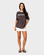 Rusty Timmy Target 220 Oversized Tee in JAVA / CREAM