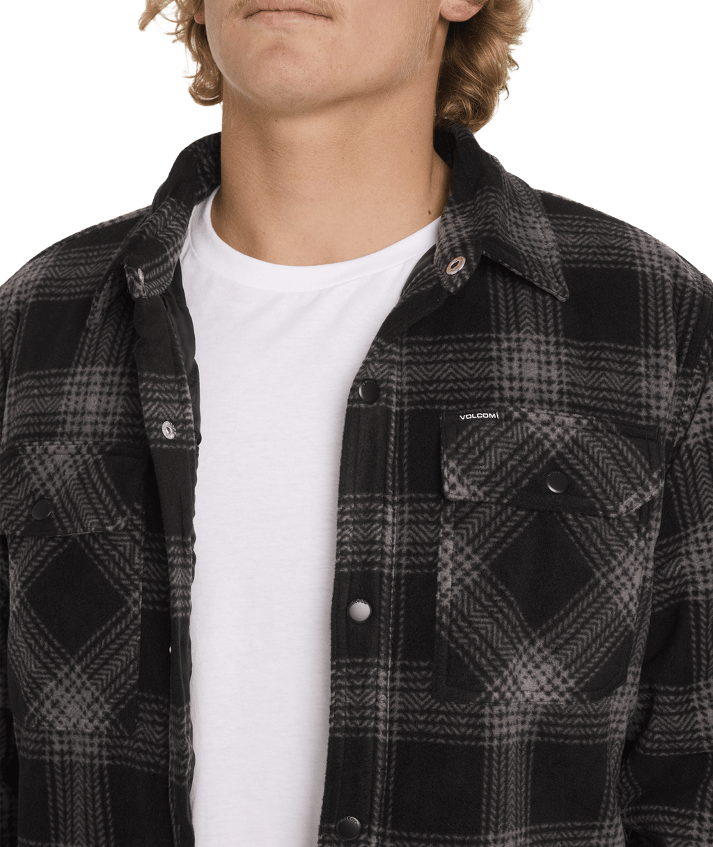 Volcom BOWERED FLEECE LS in DUSK GREY