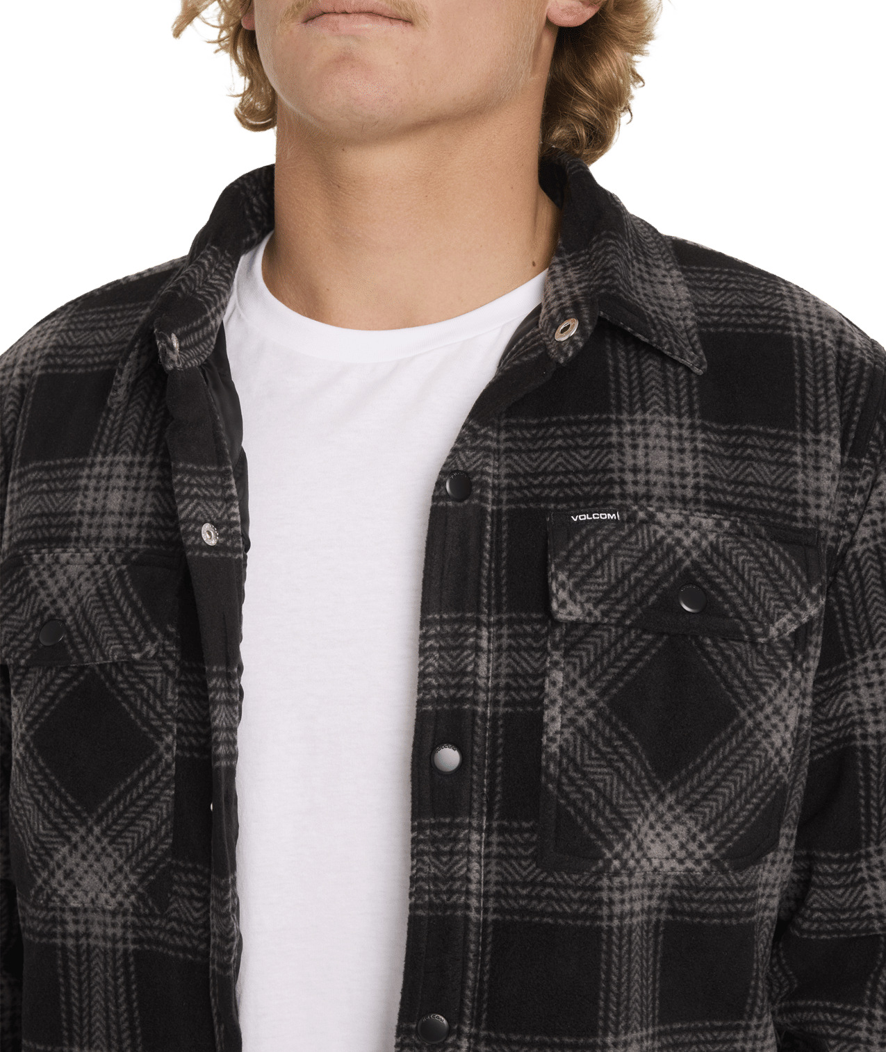 Volcom BOWERED FLEECE LS in DUSK GREY