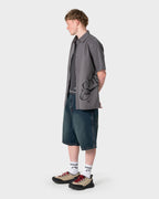Rusty Spray N Pray Graphic Check Shirt in STEEL