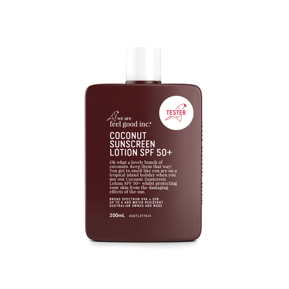 We Are Feel Good Inc TESTER Coconut Sunscreen Lotion SPF50+ 200ml in Tester
