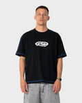 Rusty Gridlock Graphic Tee in BLACK