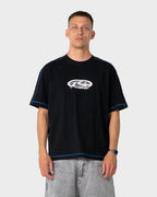 Rusty Gridlock Graphic Tee in BLACK