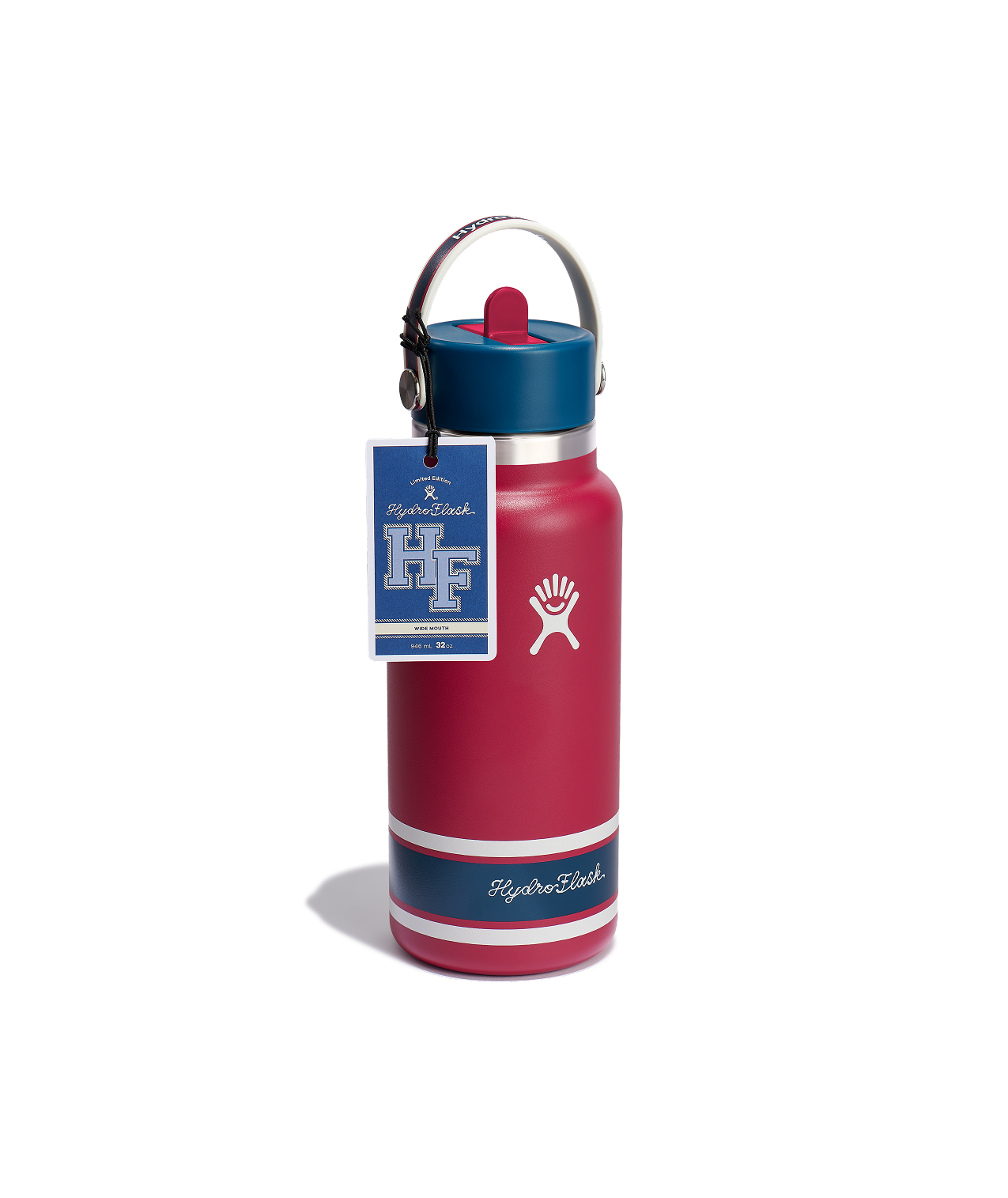 Hydro Flask 32 Oz Wide Flex Straw Cap in Campus Red