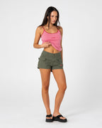 Rusty CANDY CAMI SINGLET in PINK / RED STRIPE